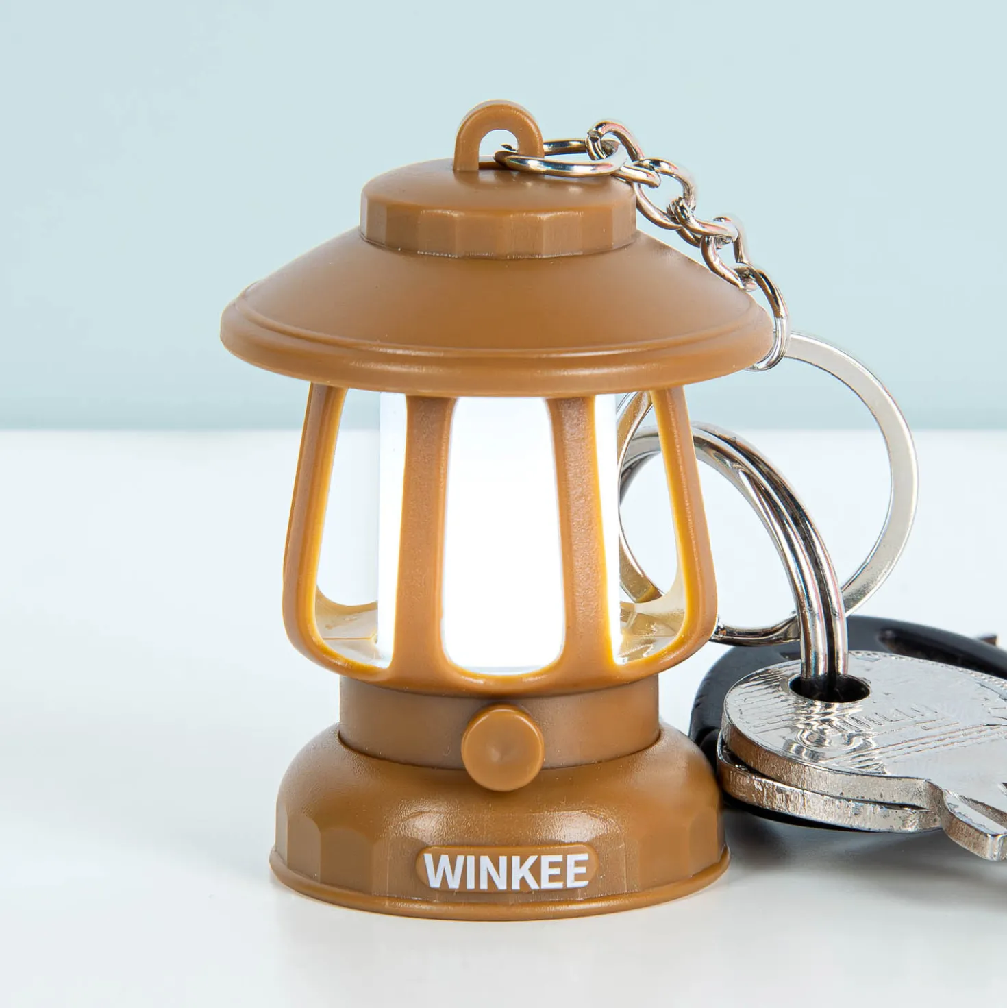 Mini lantaarn sleutelhanger met licht