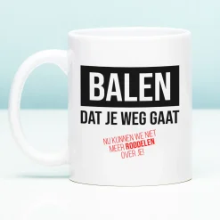 Mok Balen dat je weg gaat