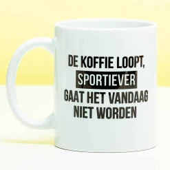 Mok De koffie loopt