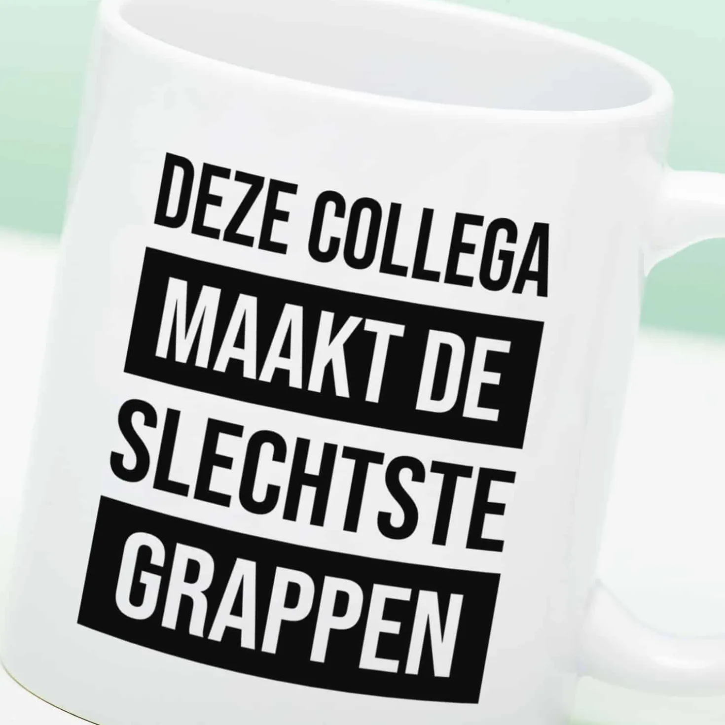 Mok Deze collega maakt de slechtste grappen