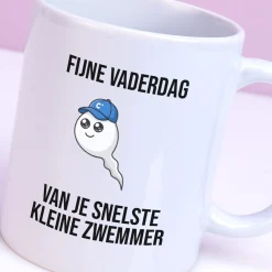 Mok Fijne Vaderdag kleine zwemmer