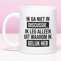 Mok Ik ga niet in discussie