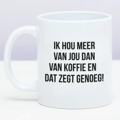 Mok Ik hou meer van jou dan van koffie