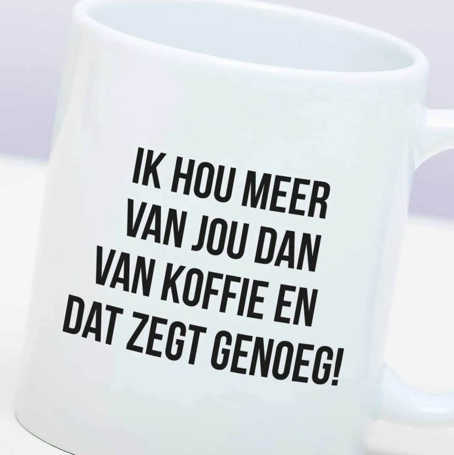 Mok Ik hou meer van jou dan van koffie