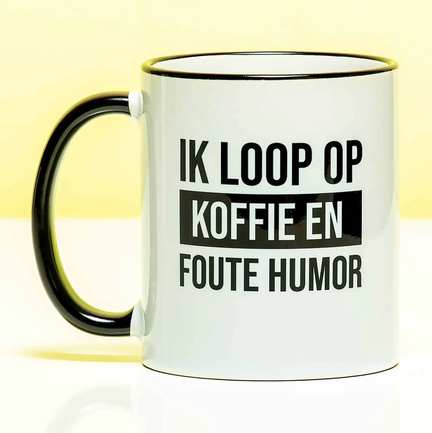 Mok Koffie en foute humor