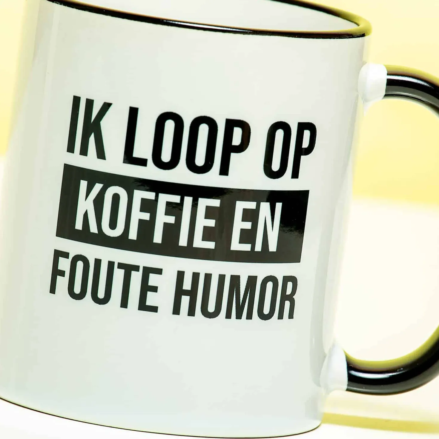 Mok Koffie en foute humor