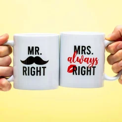 Mok Mr Right & Mrs Always Right (set van 2)