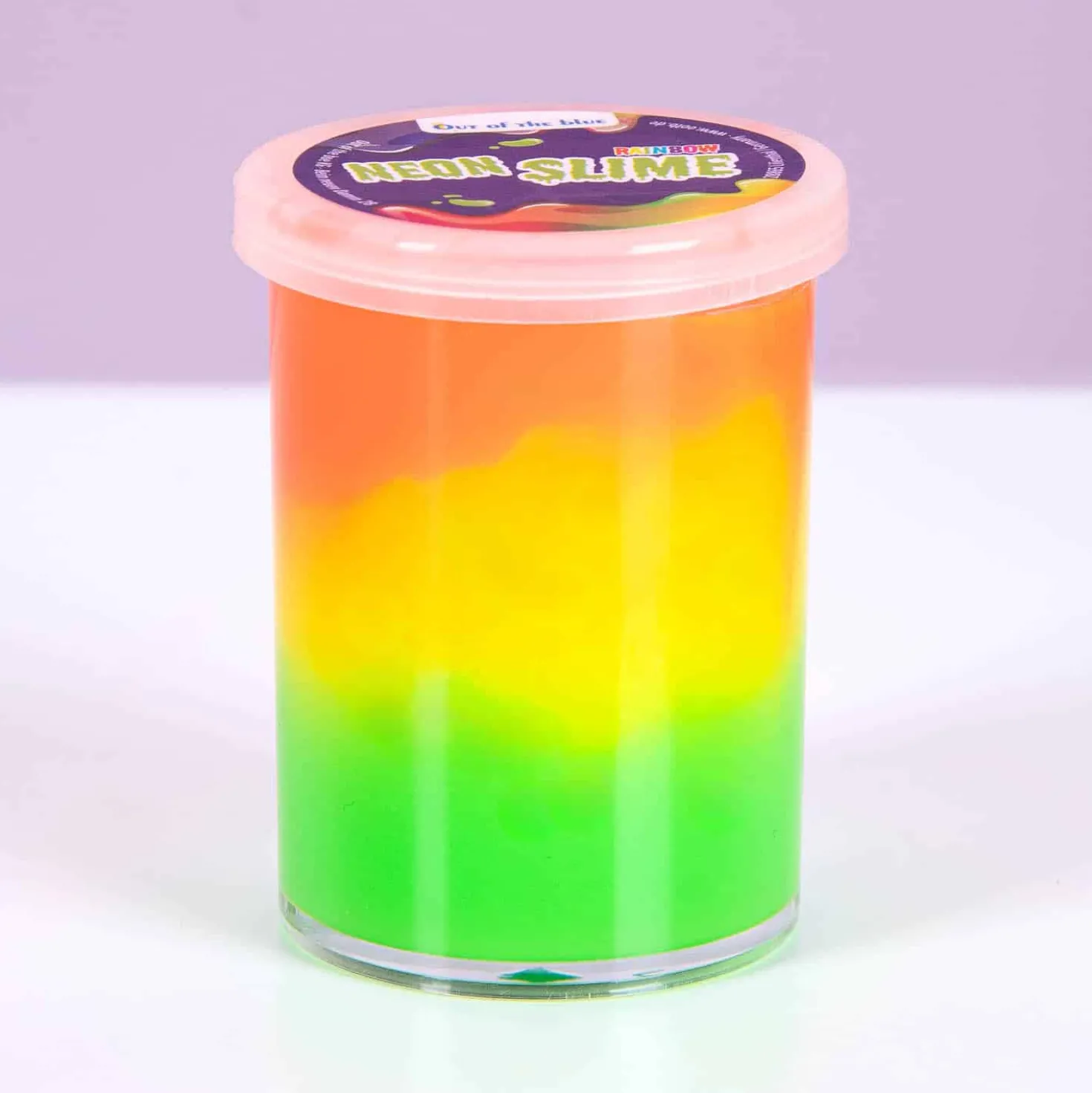 Neon regenboog slijm