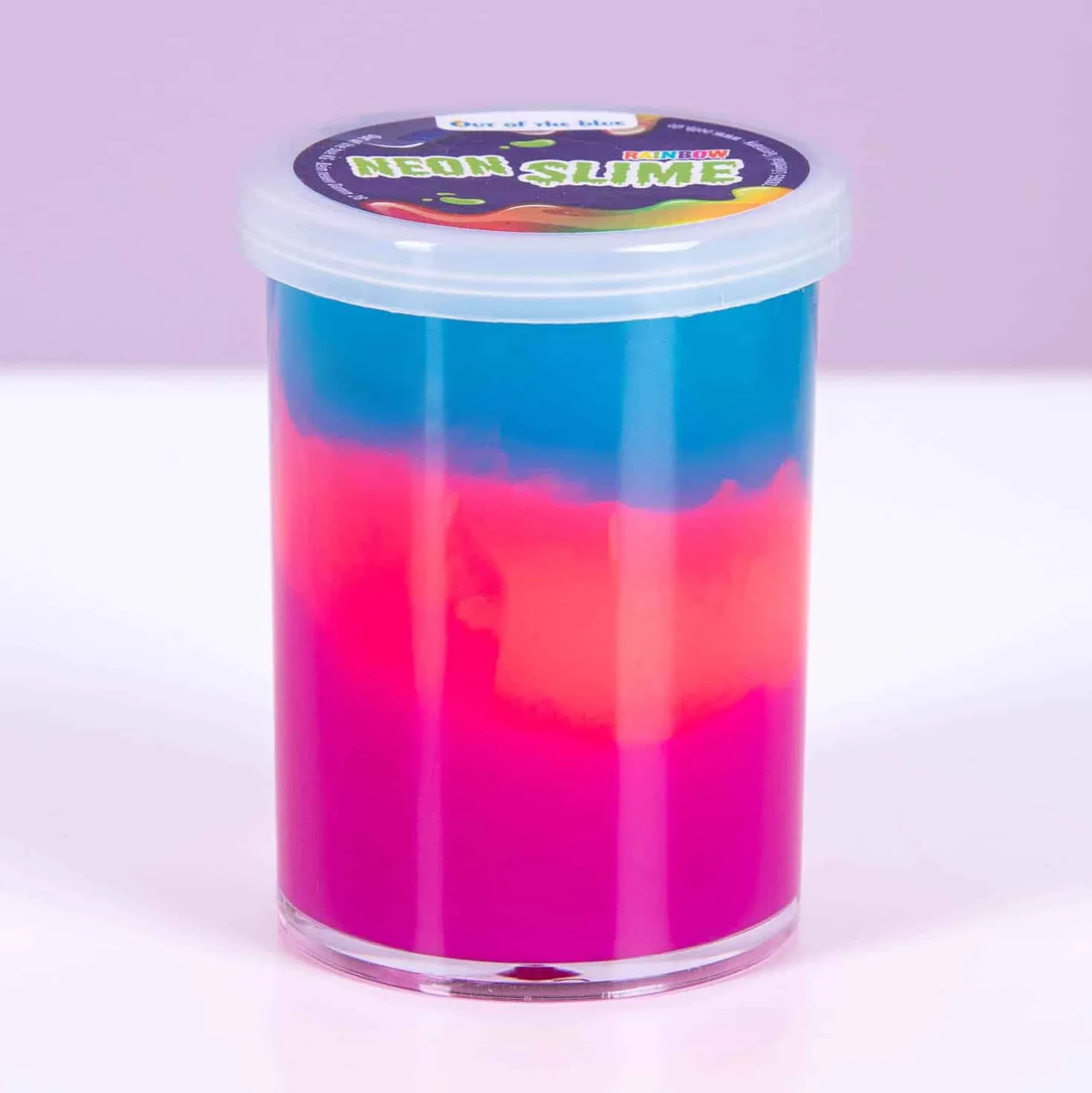 Neon regenboog slijm