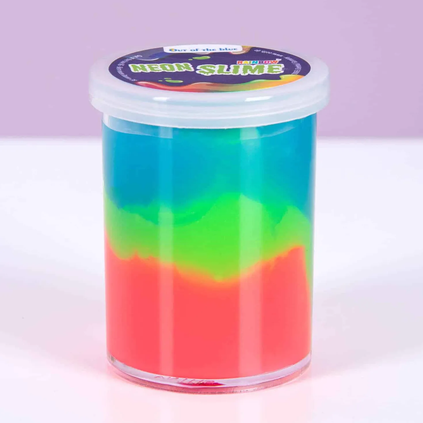 Neon regenboog slijm