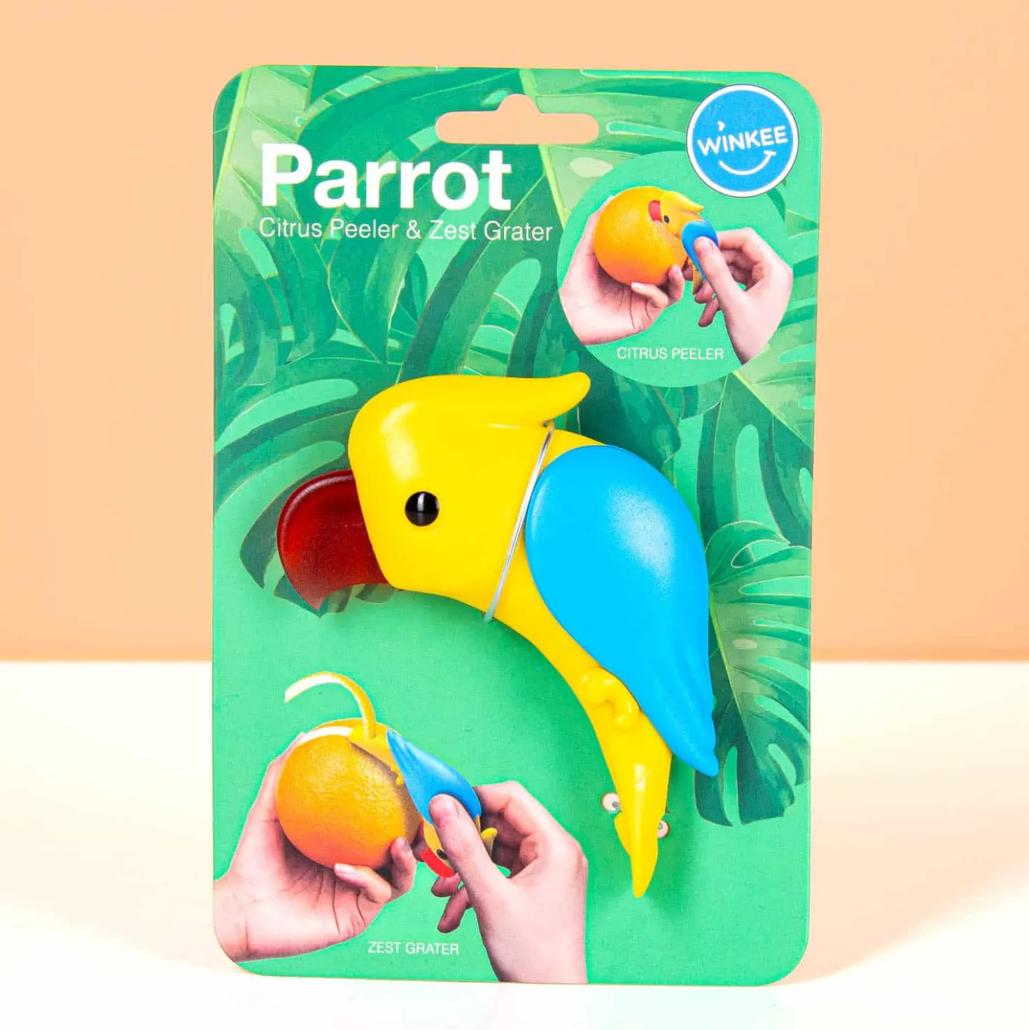 Papegaai peeler en zester