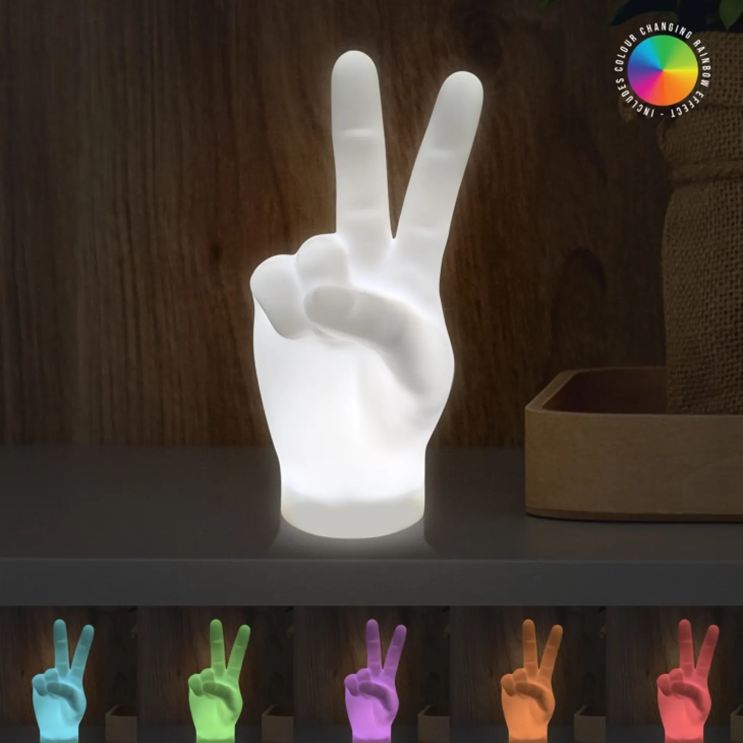 Peace handteken lamp