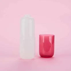 Pil waterfles en glas