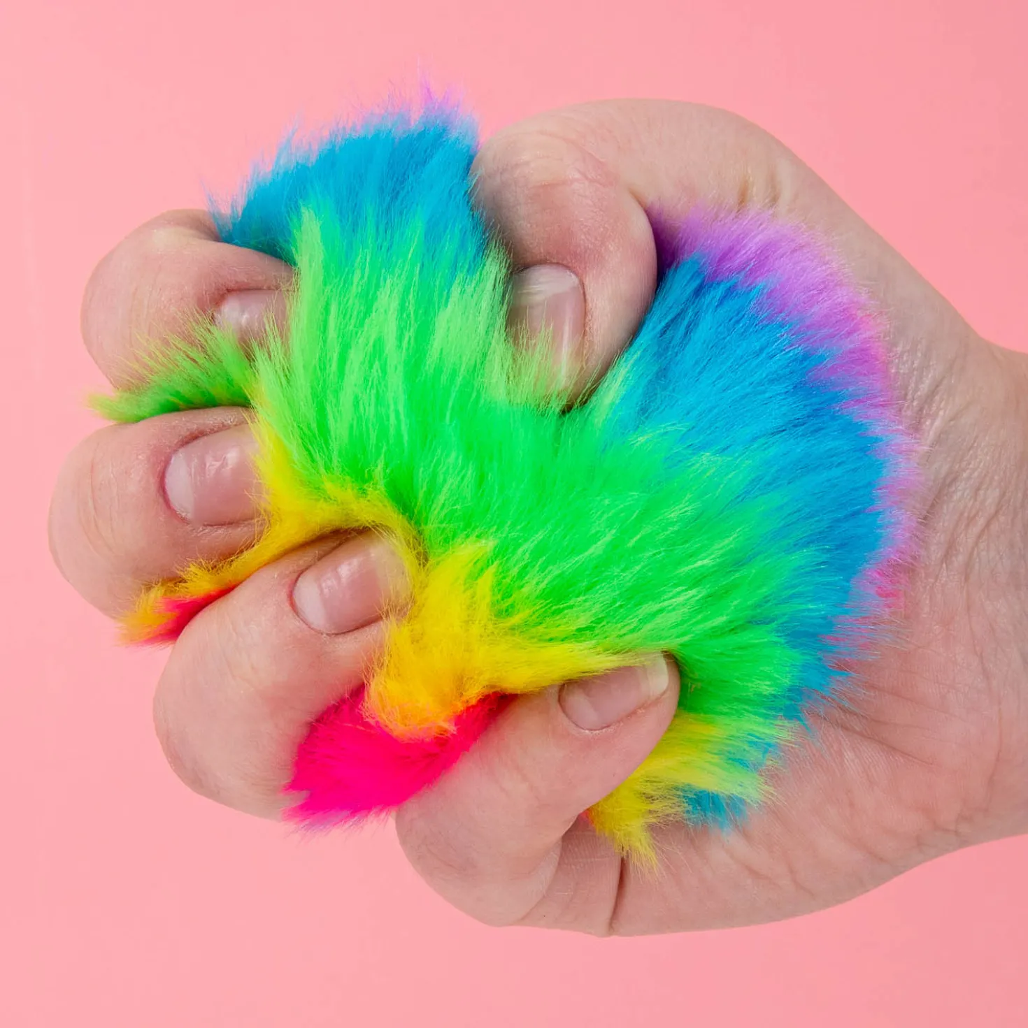 Pluche regenboog stressbal