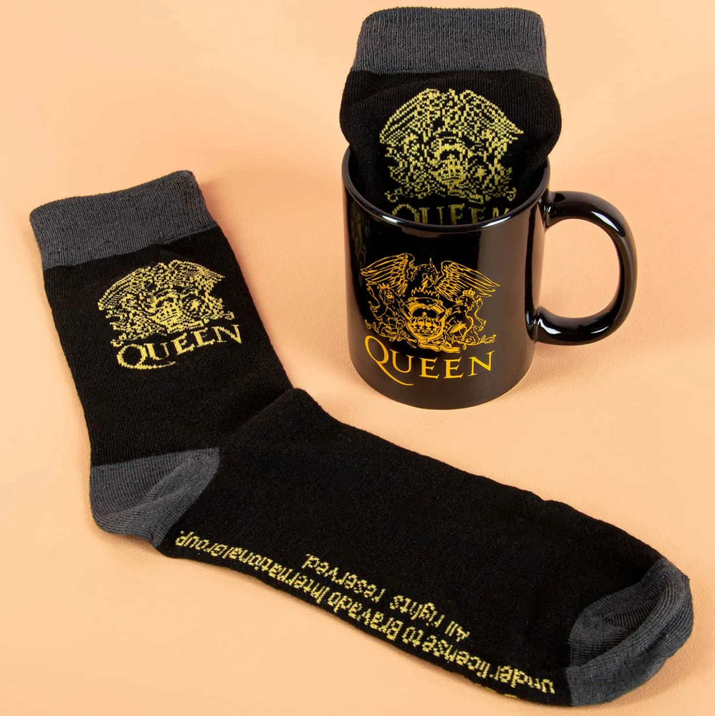 Queen mok en sokken cadeauset