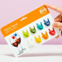 Rock hand glasmarkeerders (set van 8)