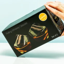 Rollende whiskeyglazen (set van 2)