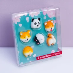 Schattige dierenmagneten (set van 6)