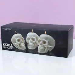 Schedel kaarsen (set van 3)