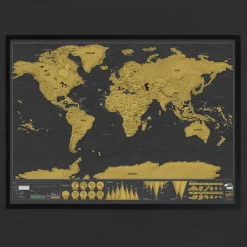 Scratch Map Deluxe Editie kraswereldkaart