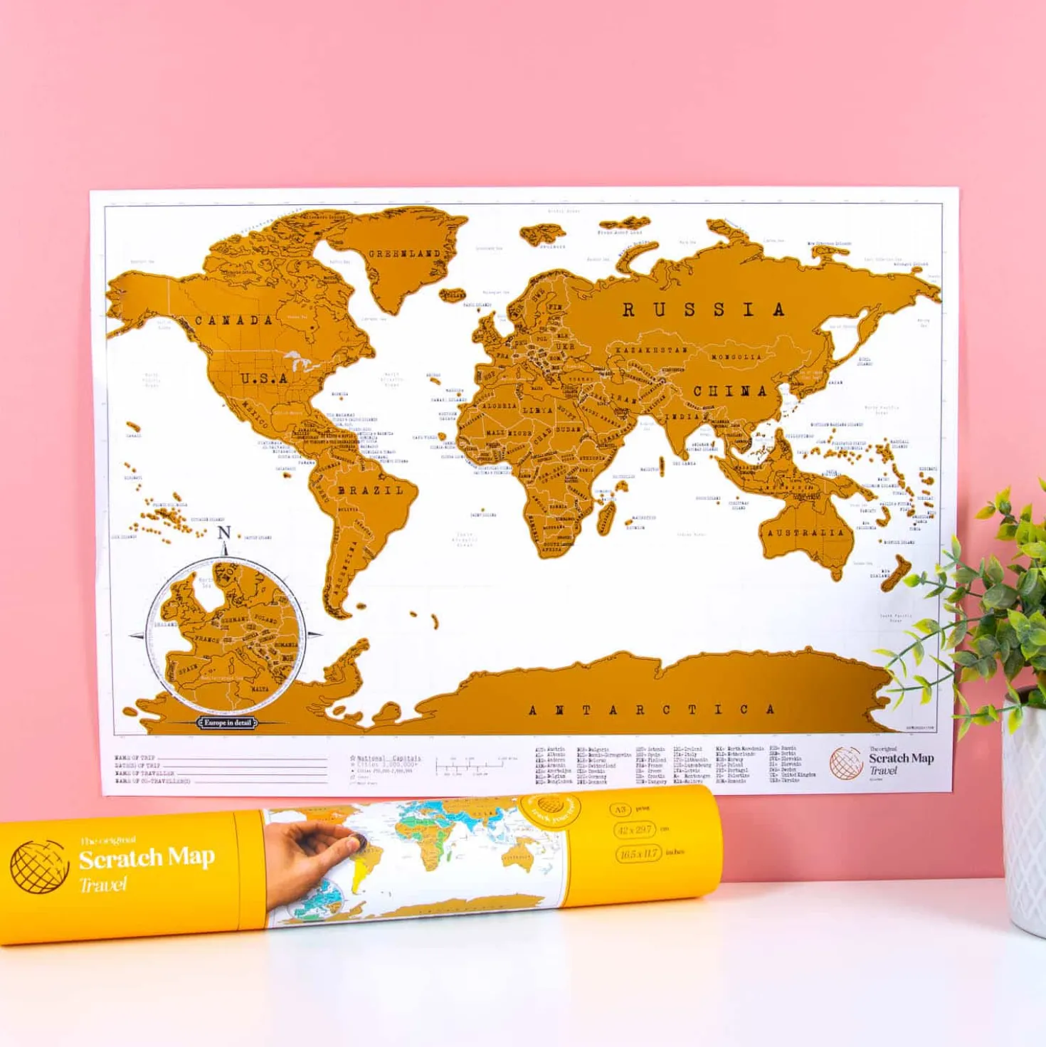 Scratch Map reiseditie kraswereldkaart