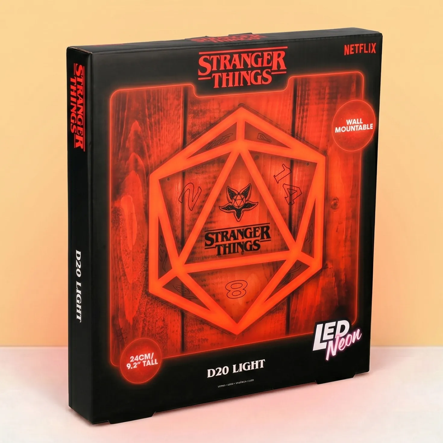 Stranger Things D20 neon muurlamp