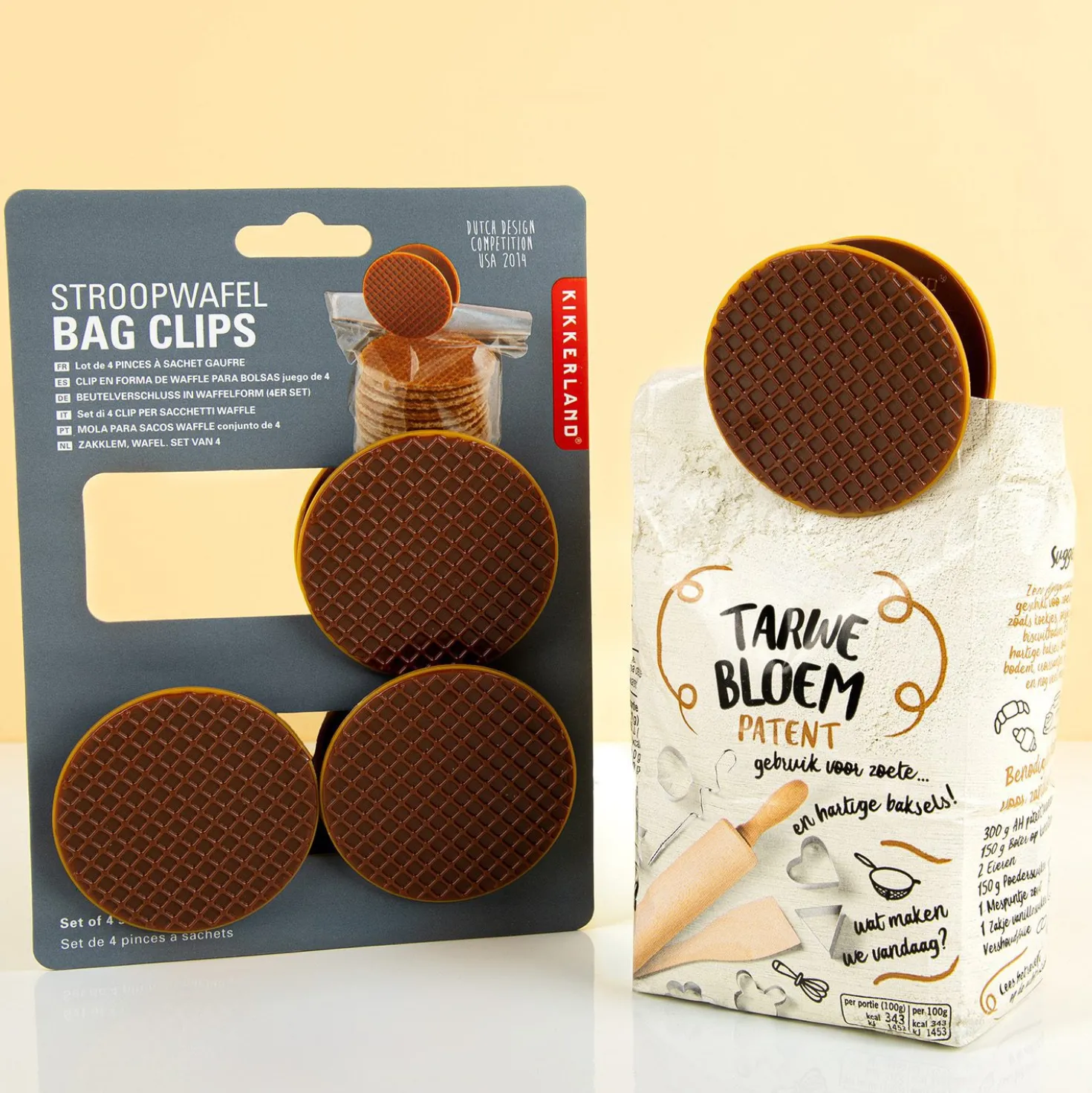 Stroopwafel Bag Clip (Set Van 4)