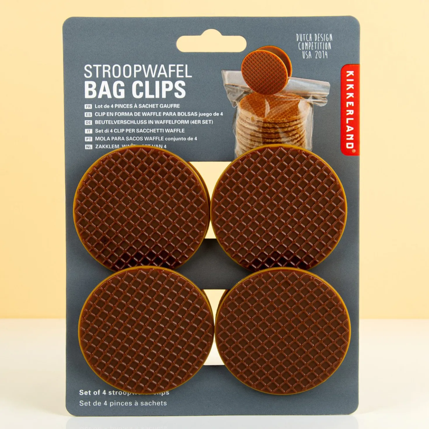 Stroopwafel Bag Clip (Set Van 4)