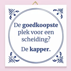 Tegeltje De goedkoopste plek voor een scheiding