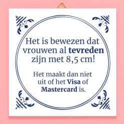 Tegeltje Het is bewezen dat vrouwen