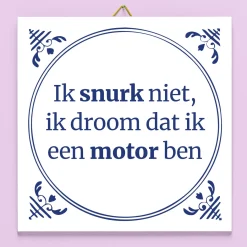 Tegeltje Ik snurk niet