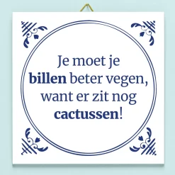 Tegeltje Je moet je billen beter vegen