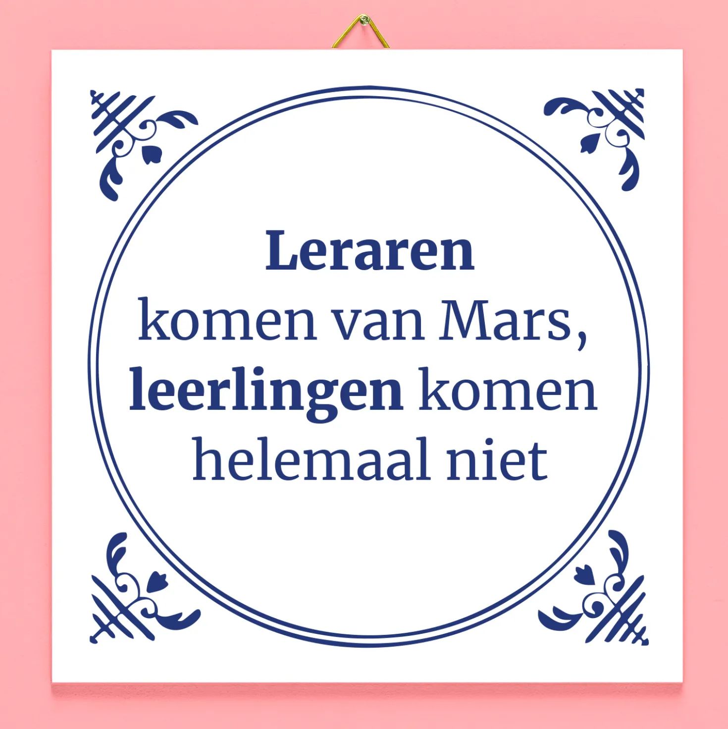 Tegeltje Leraren komen van Mars