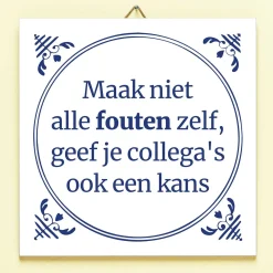 Tegeltje Maak niet alle fouten zelf