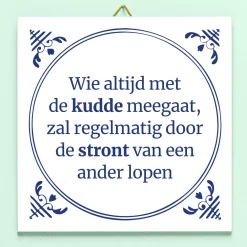 Tegeltje Wie met de kudde meegaat