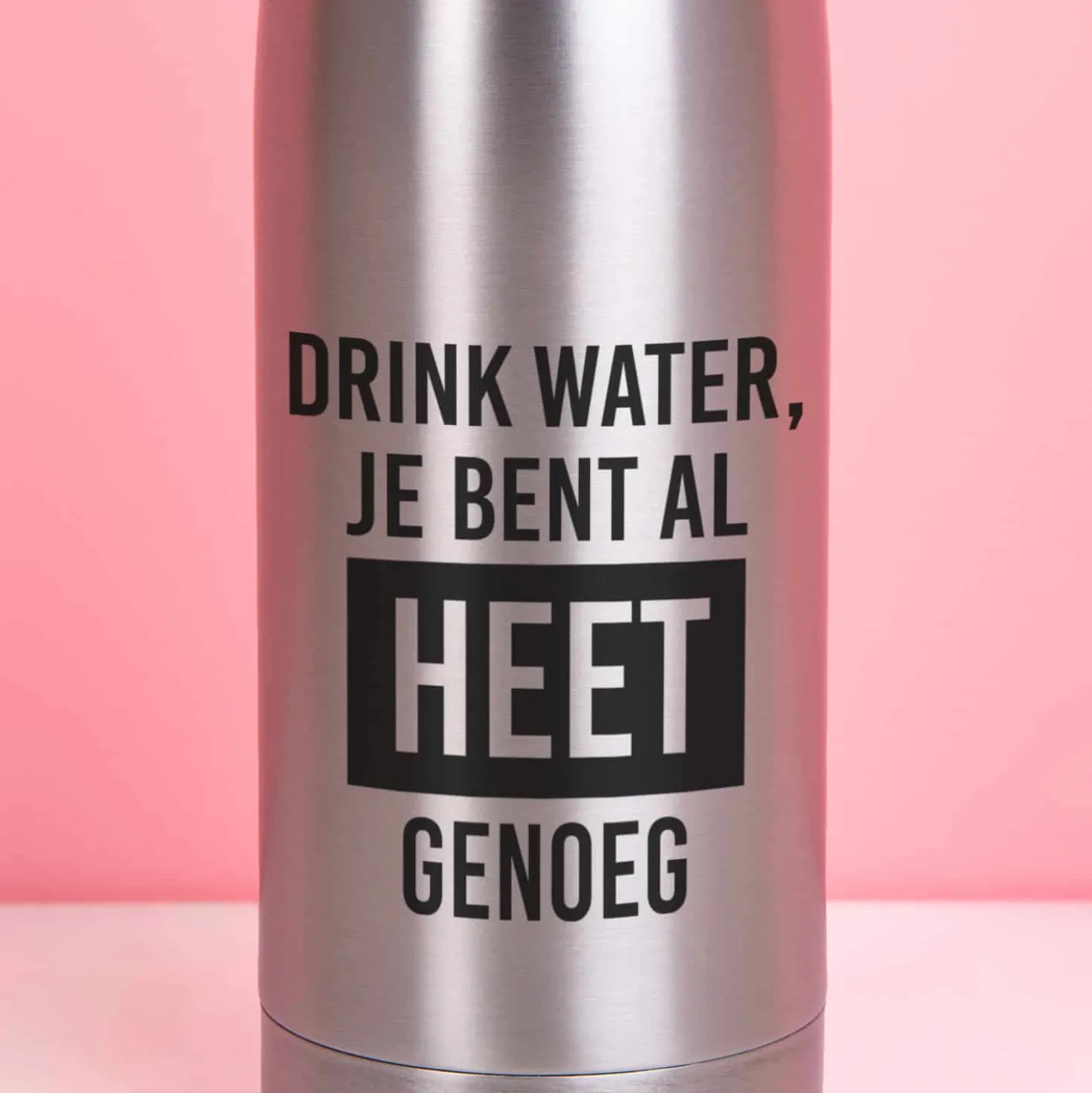 Thermosfles Heet genoeg