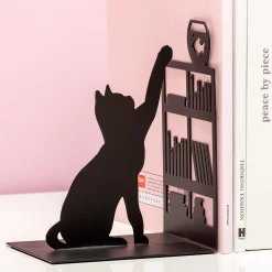 Vissende kat boekensteun