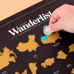 Wanderlist landenposter met krasfolie