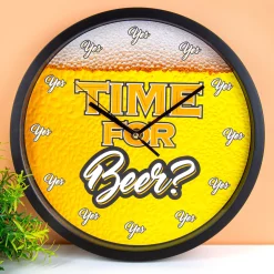 Wandklok Time for Beer