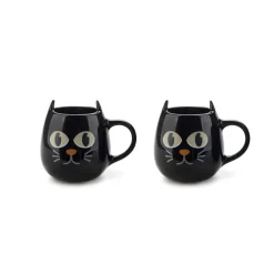 Warmtegevoelige kat mokken (set van 2)