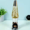 Waxinelicht lavalamp gouden glitters
