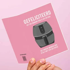 Wenskaart Blij met een Air Fryer