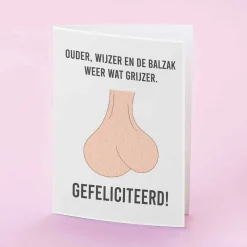 Wenskaart Ouder, wijzer en grijzer