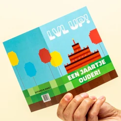 Wenskaart Verjaardag Level Up