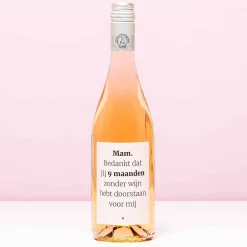 Wijnfles 9 maanden zonder wijn
