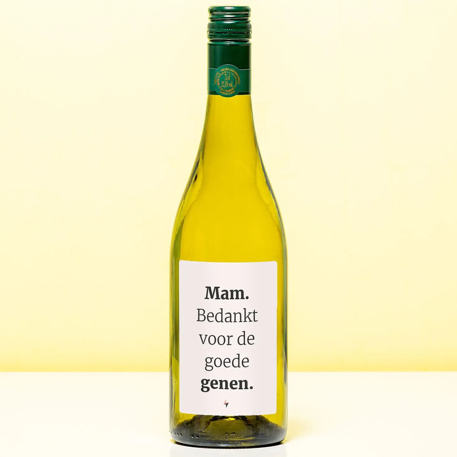 Wijnfles Mam bedankt voor de goede genen