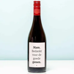 Wijnfles Mam bedankt voor de goede genen