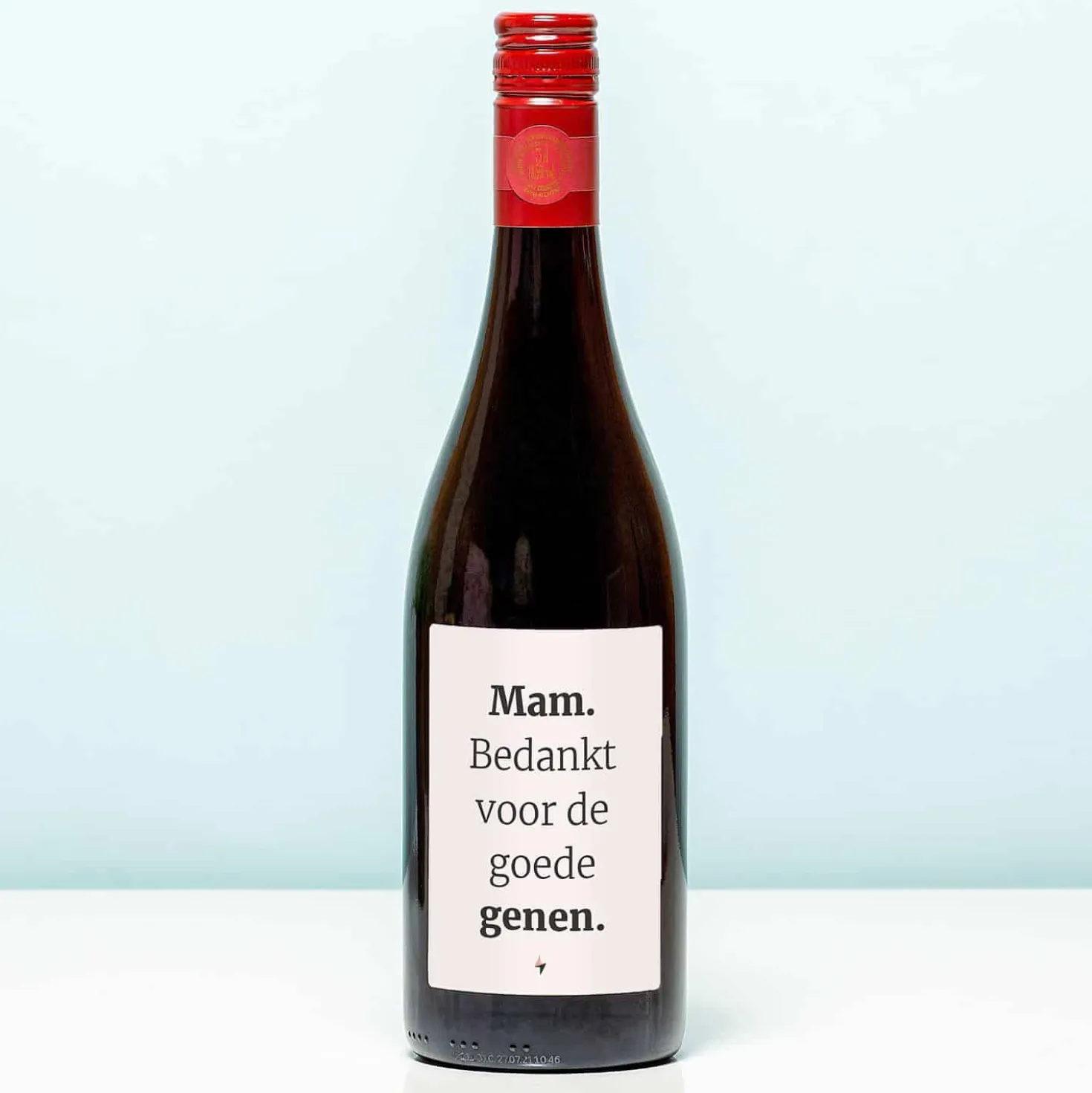 Wijnfles Mam bedankt voor de goede genen