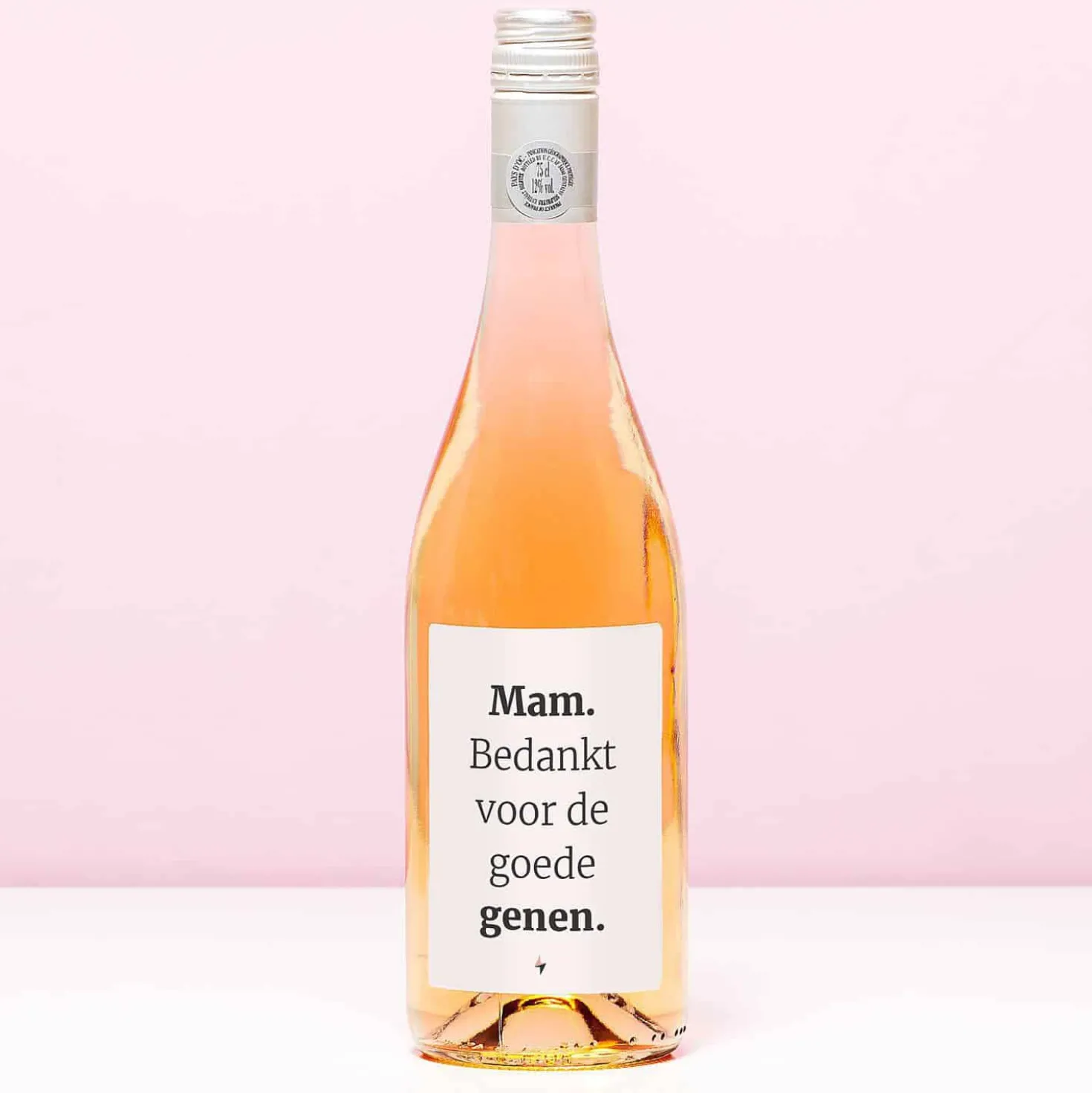 Wijnfles Mam bedankt voor de goede genen
