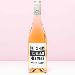 Wijnfles Pensioen niet mijn probleem